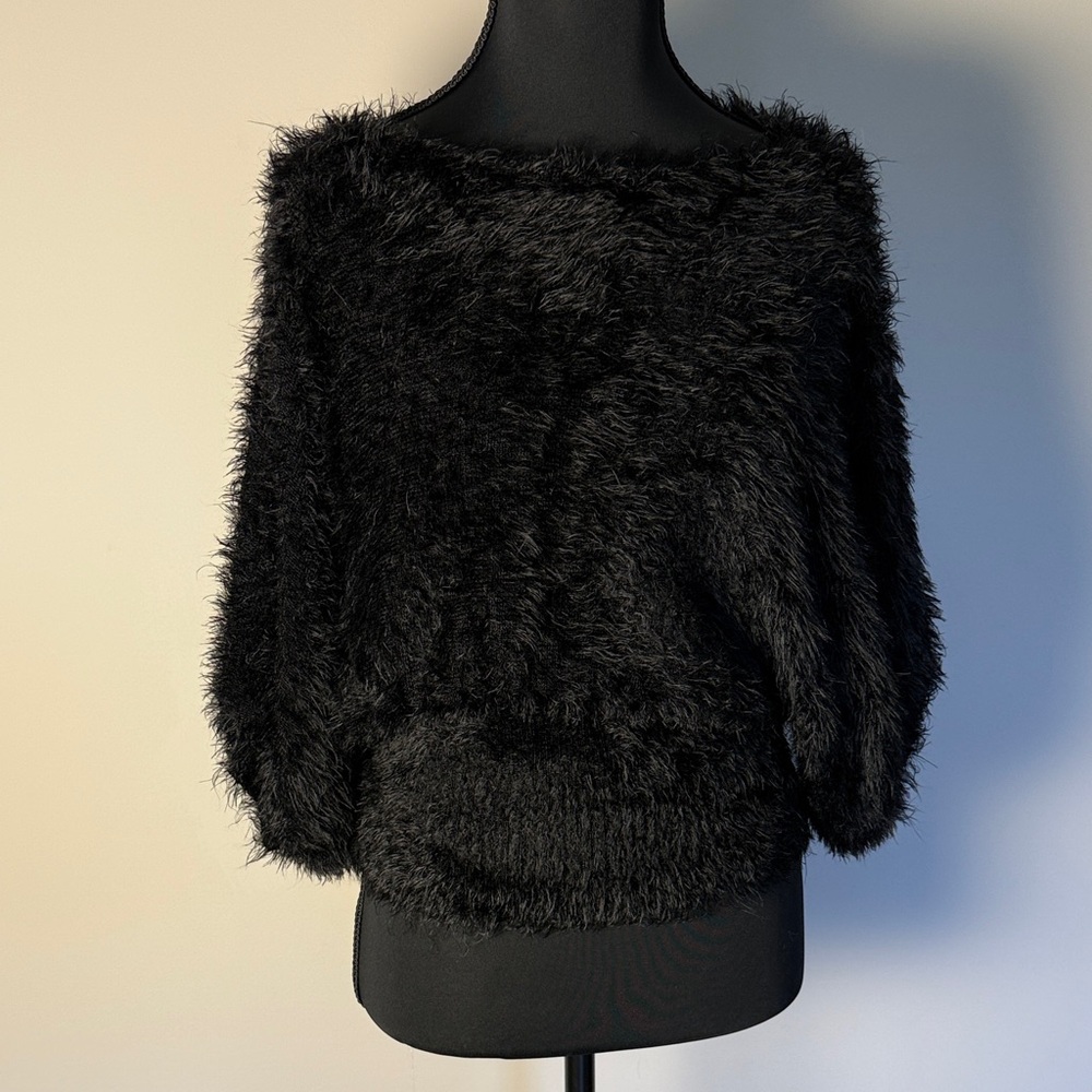 Chic Fuzzy Black Sweater